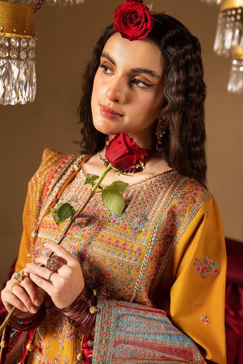 3 Piece Festive Lawn Dress Nazakat Ishq by Minha - Image 5