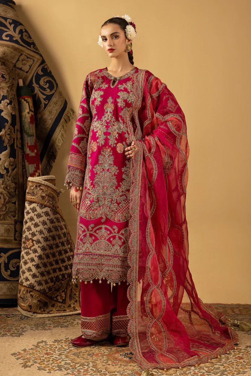 3 Piece Festive Lawn Dress Nayara Ishq by Minha - Image 9