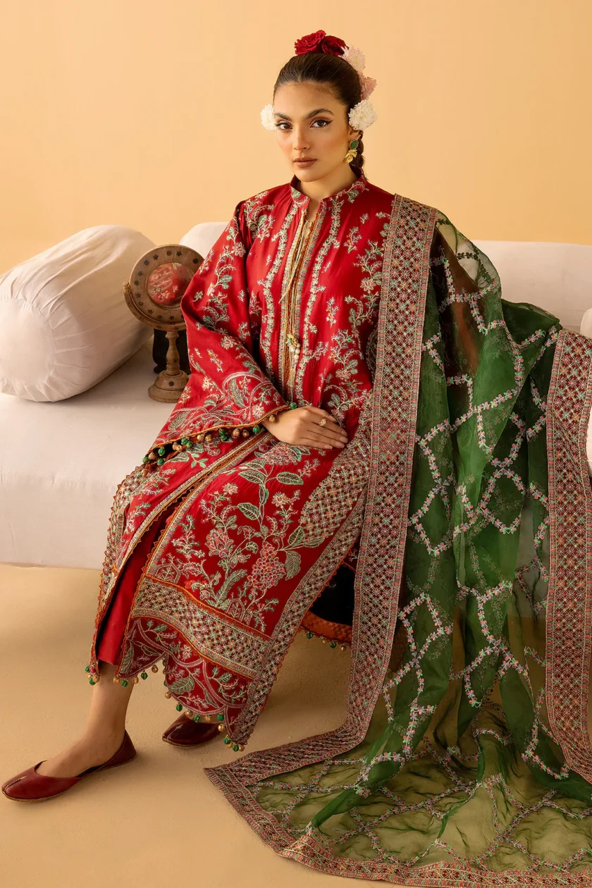 3 Piece Festive Lawn Dress Bahar Ishq by Minha - Image 3