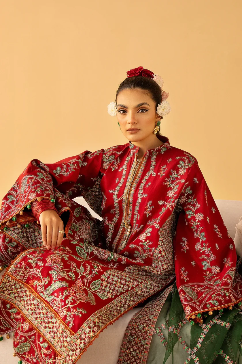 3 Piece Festive Lawn Dress Bahar Ishq by Minha - Image 6