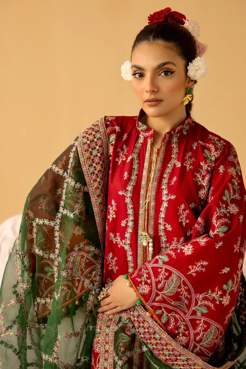 3 Piece Festive Lawn Dress Bahar Ishq by Minha - Image 7