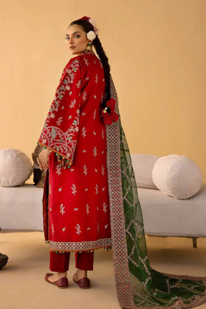 3 Piece Festive Lawn Dress Bahar Ishq by Minha - Image 8