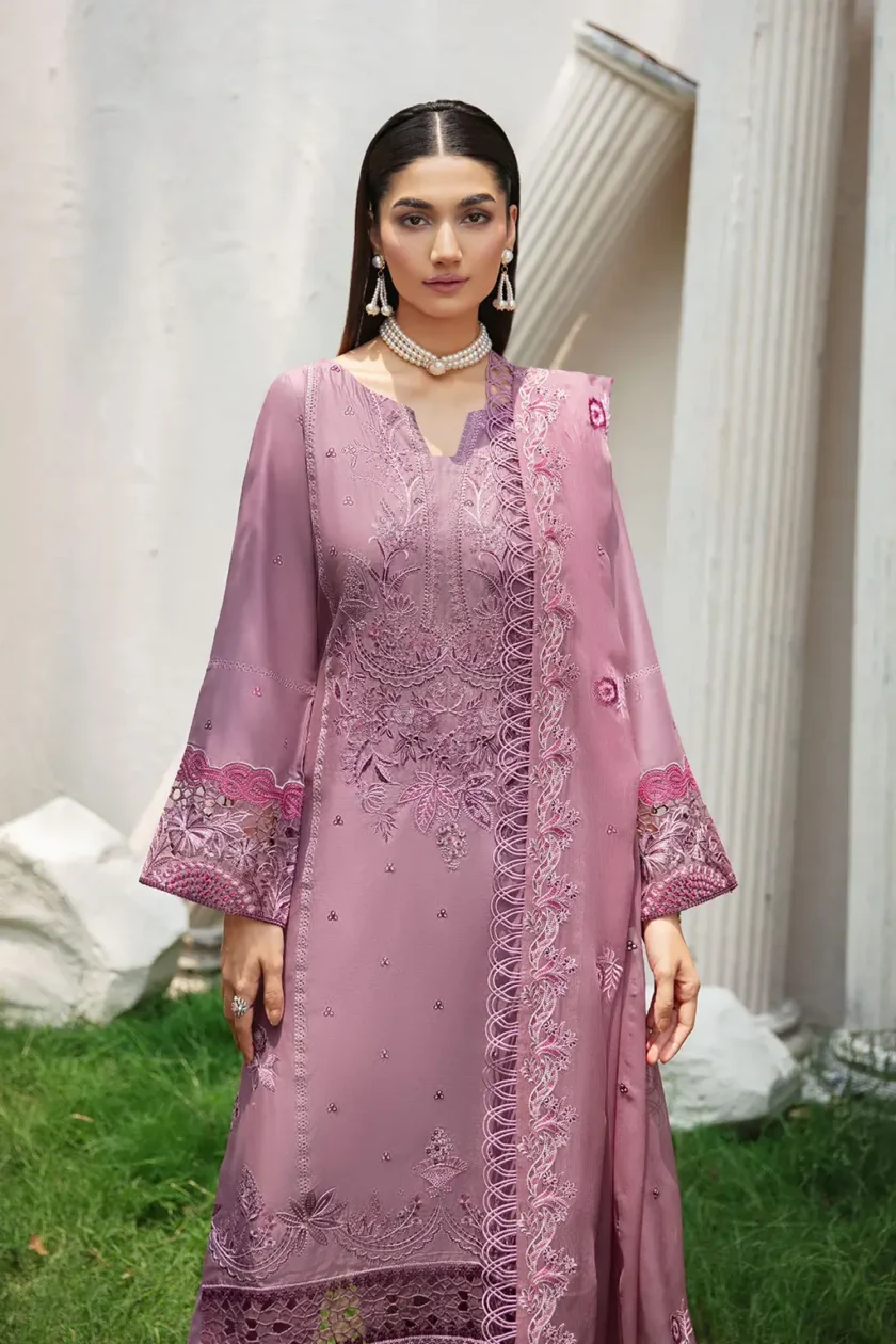 3 Pc Unstitched Embroidered Lawn Dress Ramsha Riwayat RR06 - Image 2