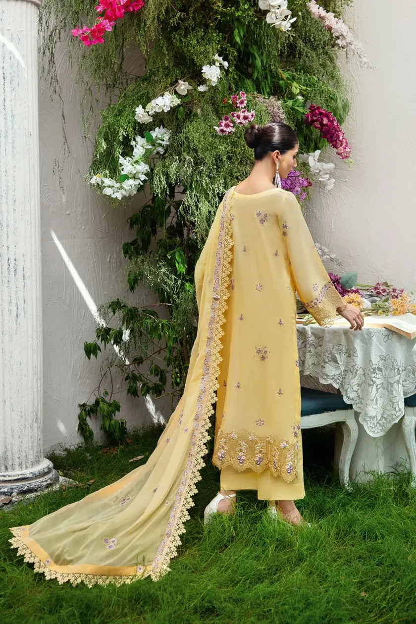 3 Pc Unstitched Embroidered Lawn Dress Ramsha Riwayat RR03 - Image 4