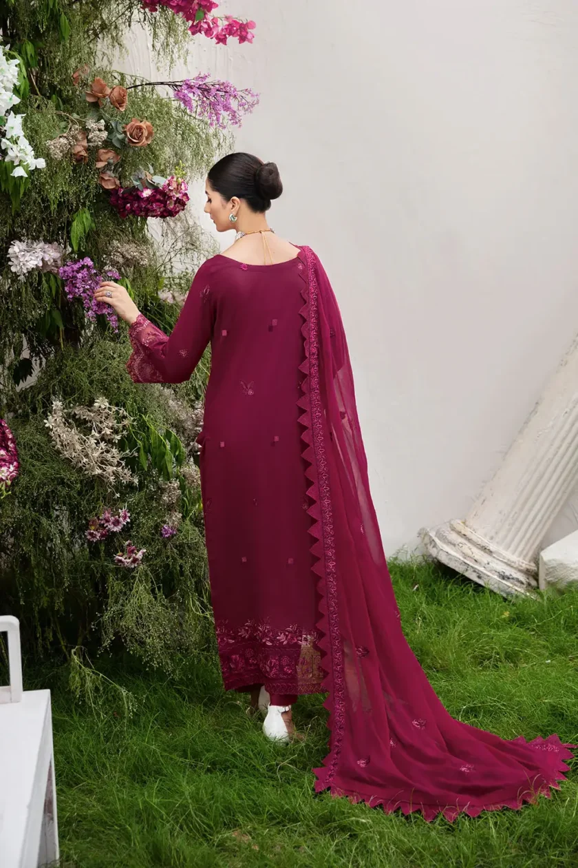 3 Pc Unstitched Embroidered Lawn Dress Ramsha Riwayat RR01 - Image 4