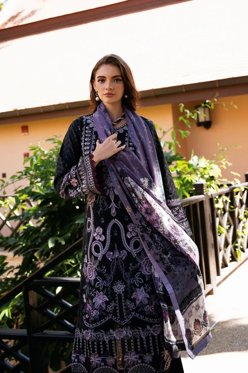 3 Pc Unstitched Embroidered Lawn Dress Ramsha Riwayat 1105 - Image 2