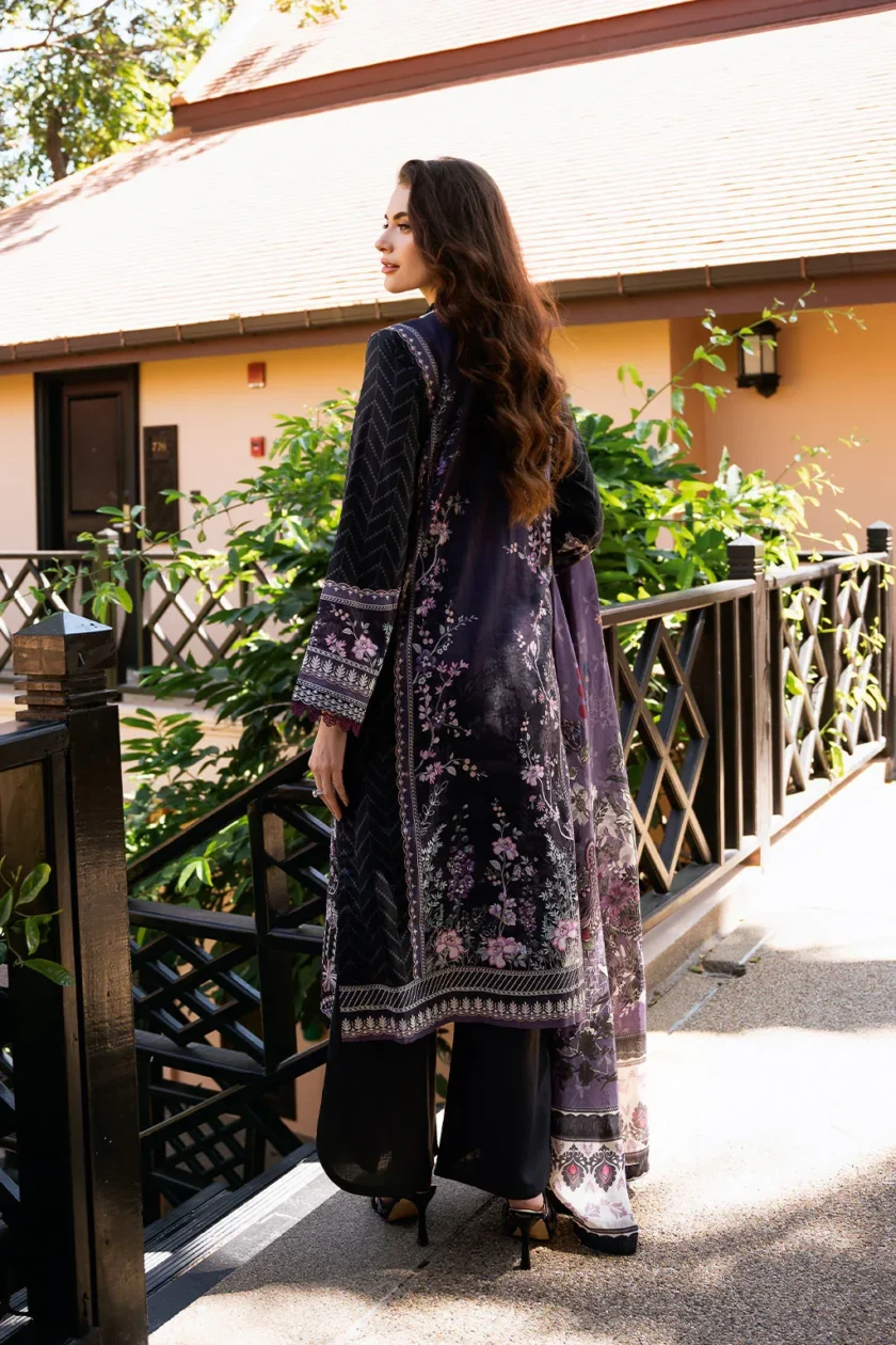 3 Pc Unstitched Embroidered Lawn Dress Ramsha Riwayat 1105 - Image 5