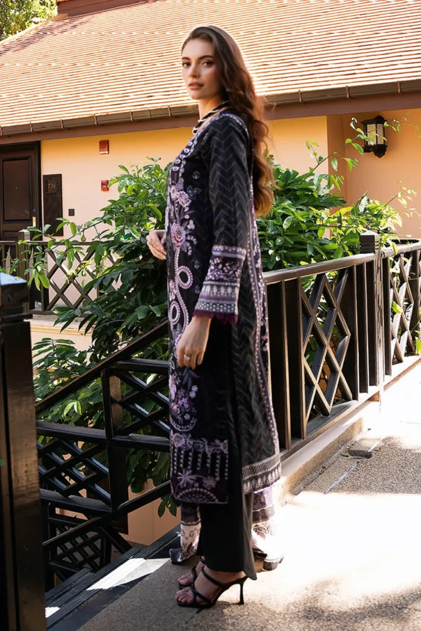 3 Pc Unstitched Embroidered Lawn Dress Ramsha Riwayat 1105 - Image 6