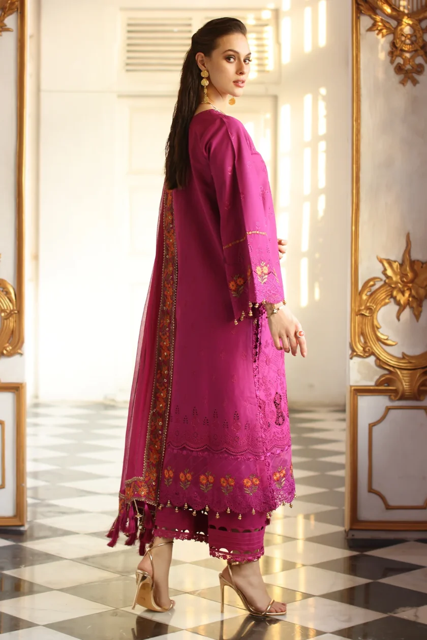 Unstitched Embroidered Lawn Dress Charizma Tabeer 07 - Image 3