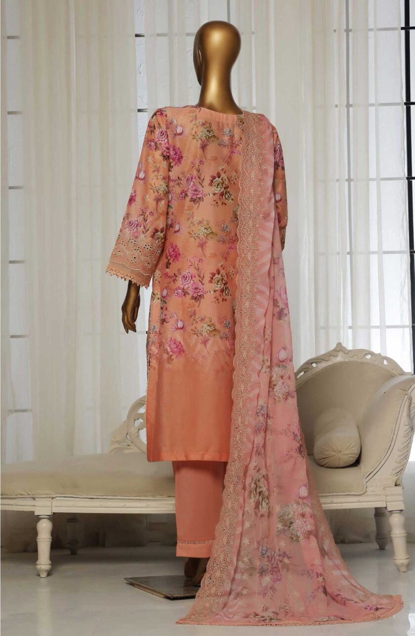Stitched 3 Pc Embroidered Chikankari Lawn Dress Sadabahar SLFC03 - Image 2