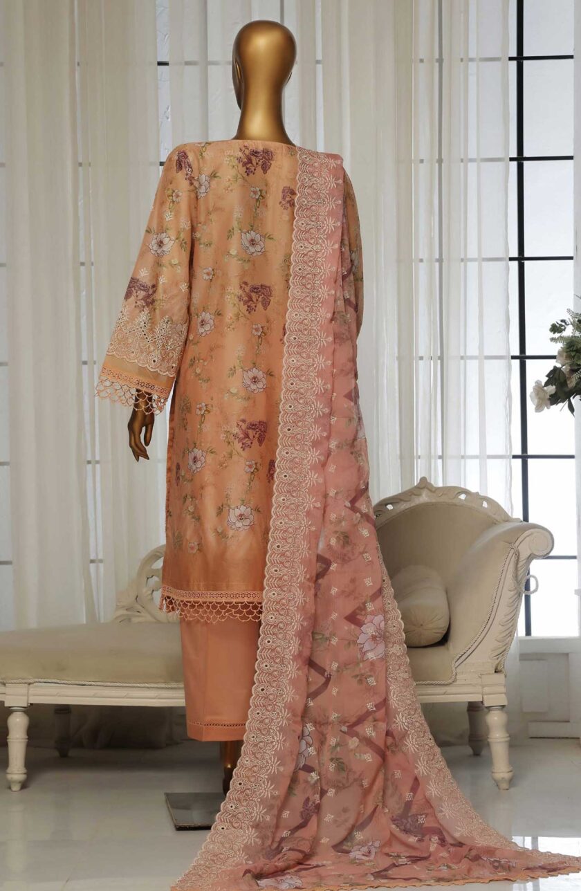 Stitched 3 Pc Embroidered Chikankari Lawn Dress Sadabahar SLFC06 - Image 2
