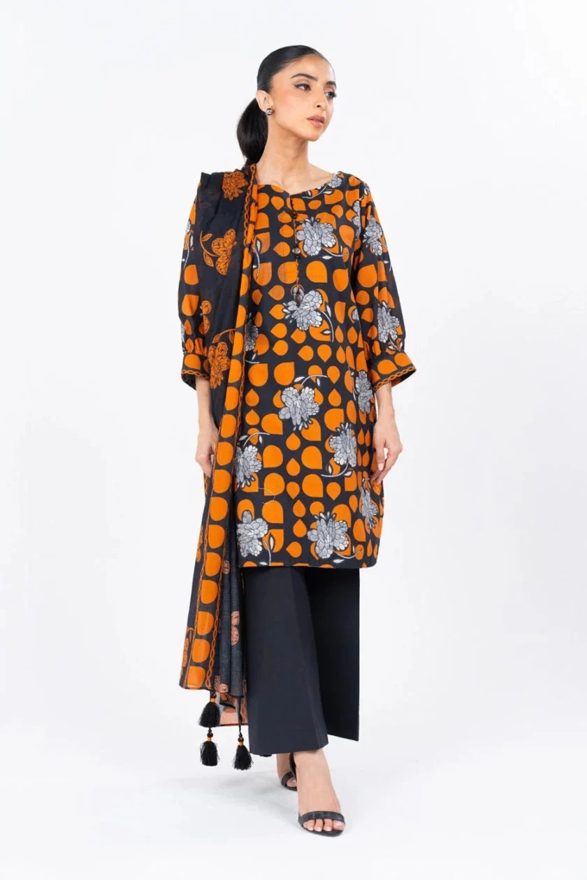 Unstitched 3Pc Printed Lawn Dress By Alkaram-MS-08-24