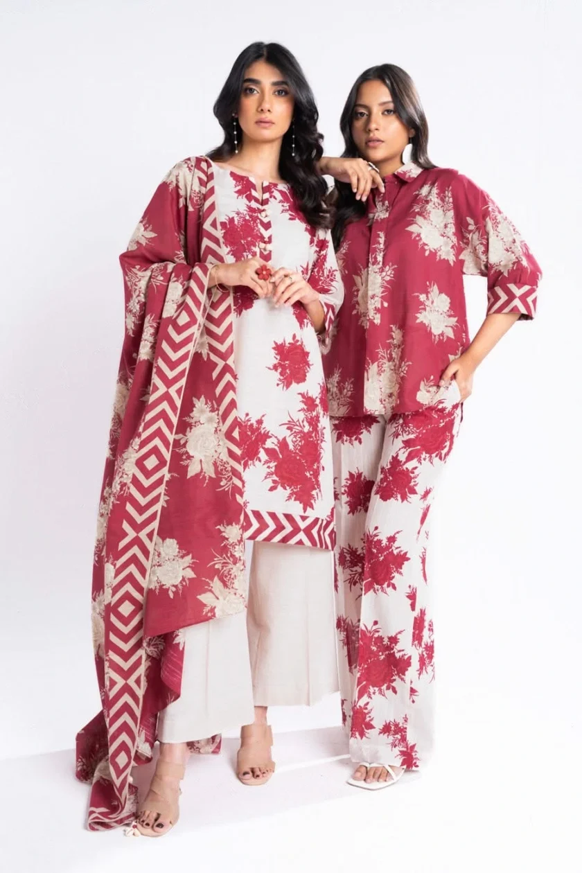 Unstitched 3Pc Printed Lawn Dress By Alkaram PF-27-24