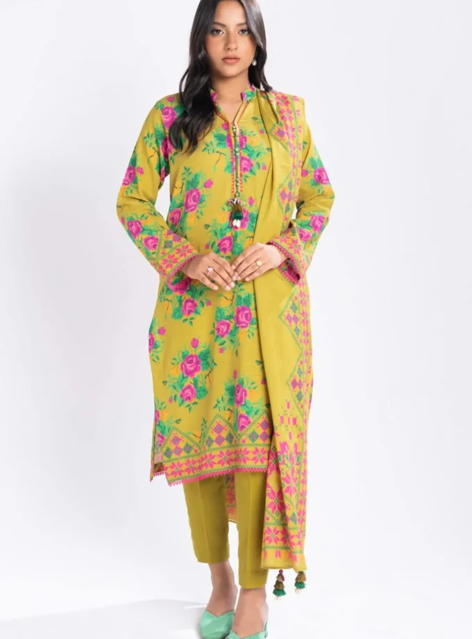 Unstitched 3Pc Printed Lawn Dress By Alkaram SS-17-24-2