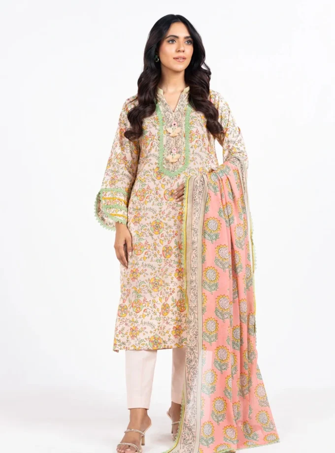 Unstitched 3Pc Printed Lawn Dress By Alkaram SS-17.1-24-2