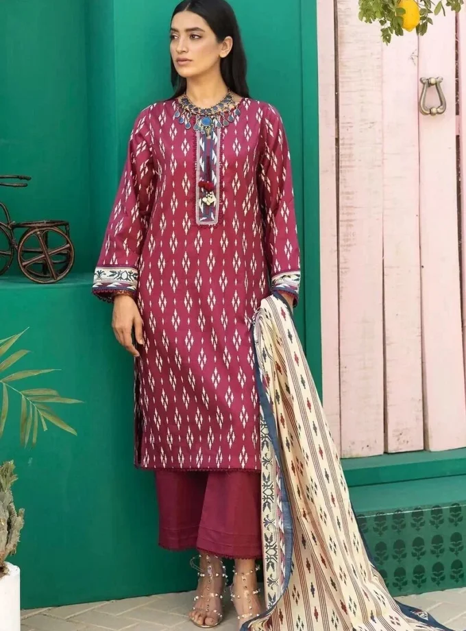 Unstitched 3Pc Printed Lawn Dress By Khaadi ALA231203A