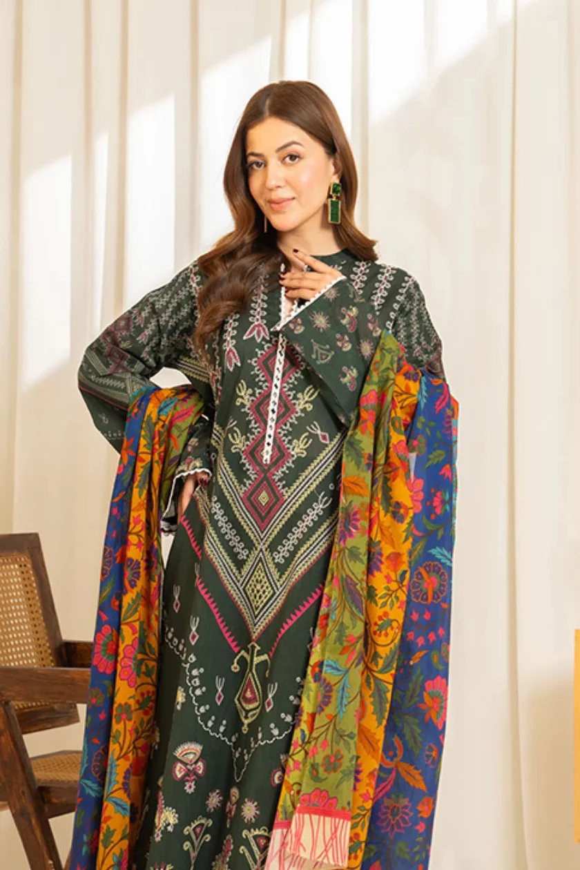 Unstitched 3Pc Printed Lawn Dress Coco Sule 07 - Image 2