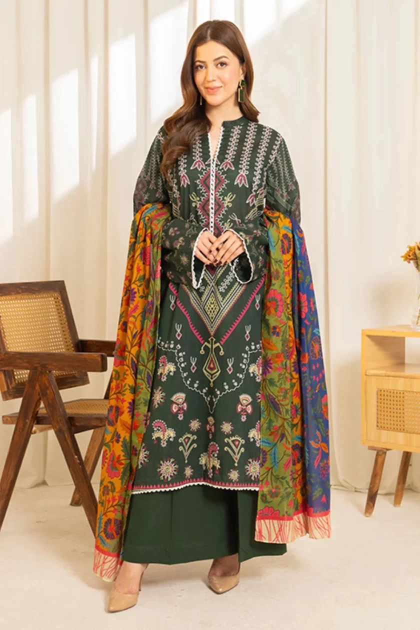Unstitched 3Pc Printed Lawn Dress Coco Sule 07 - Image 4