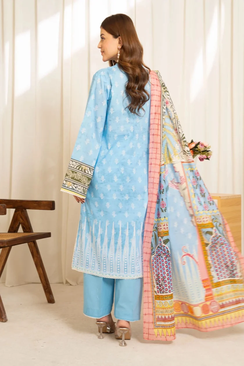 Unstitched 3Pc Printed Lawn Dress Coco Sule 08 - Image 3