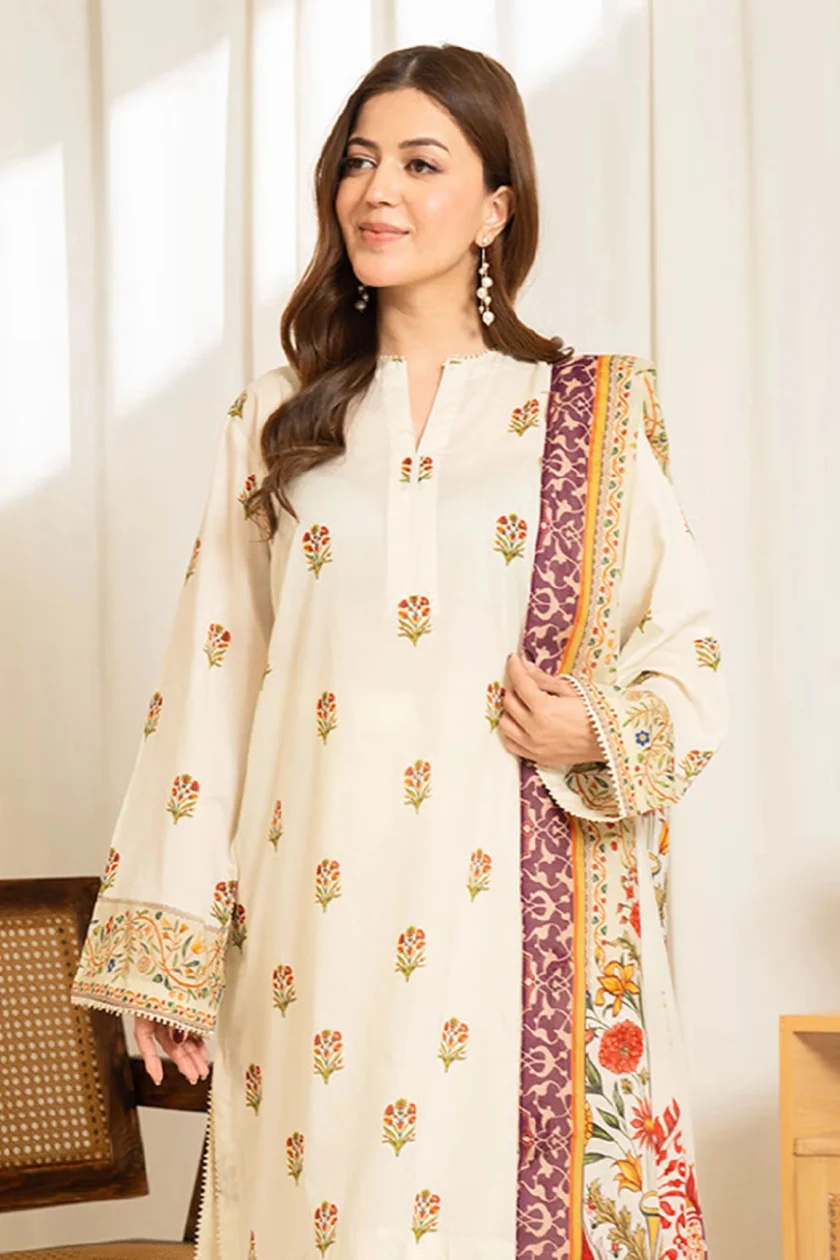 Unstitched 3Pc Printed Lawn Dress Coco Sule 09 - Image 2