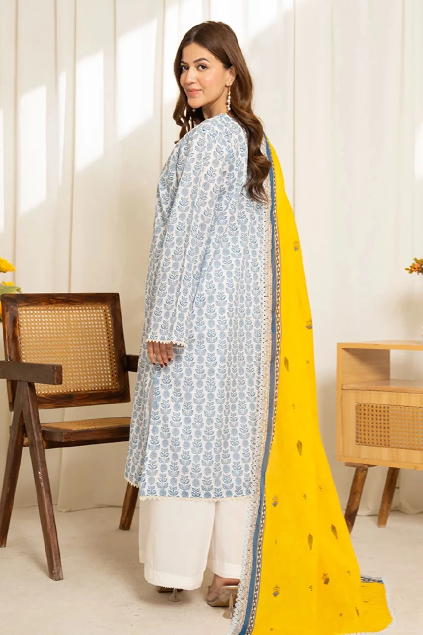 Unstitched 3Pc Printed Lawn Dress Coco Sule 11 - Image 3