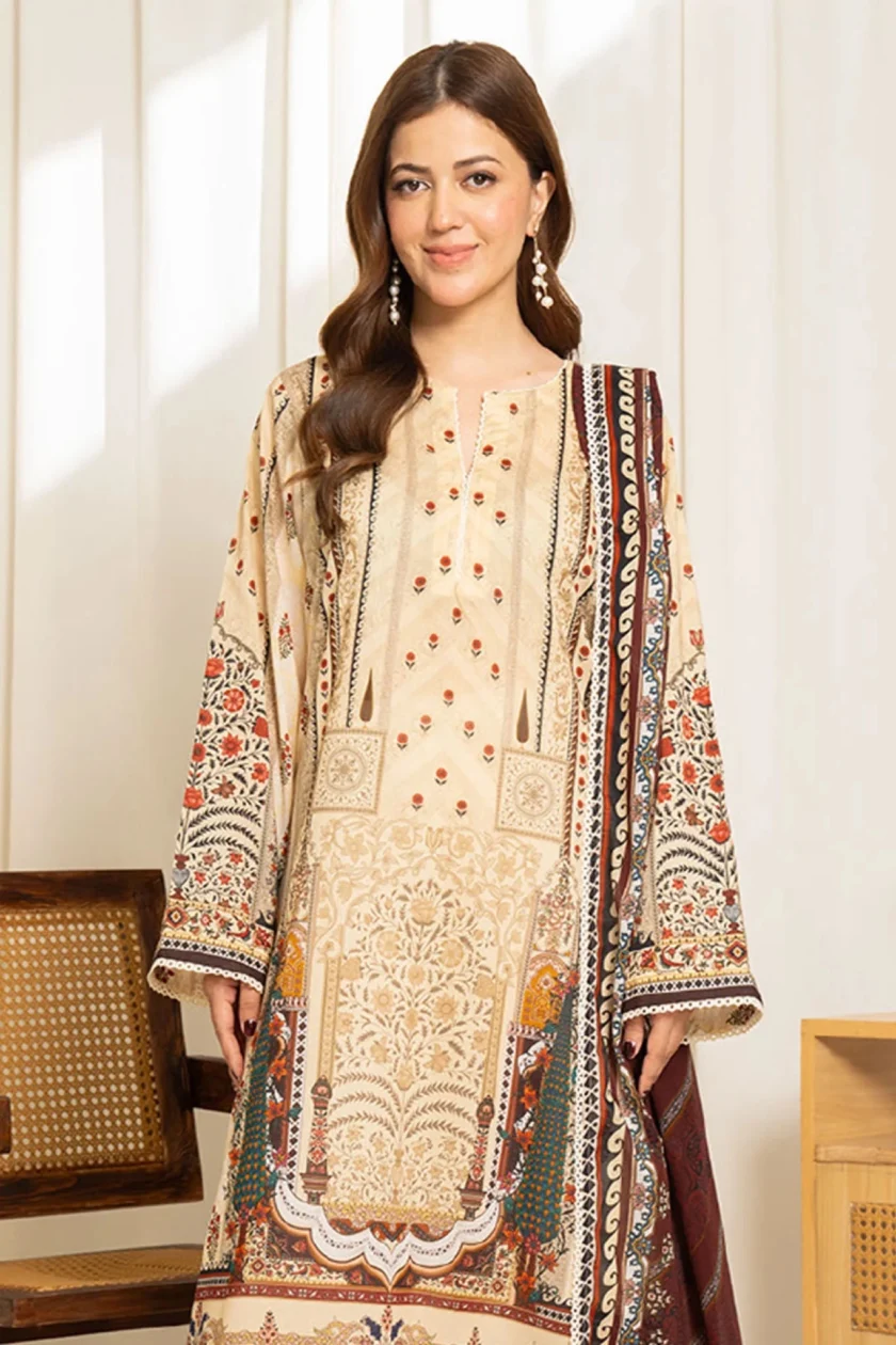 Unstitched 3Pc Printed Lawn Dress Coco Sule 12 - Image 2