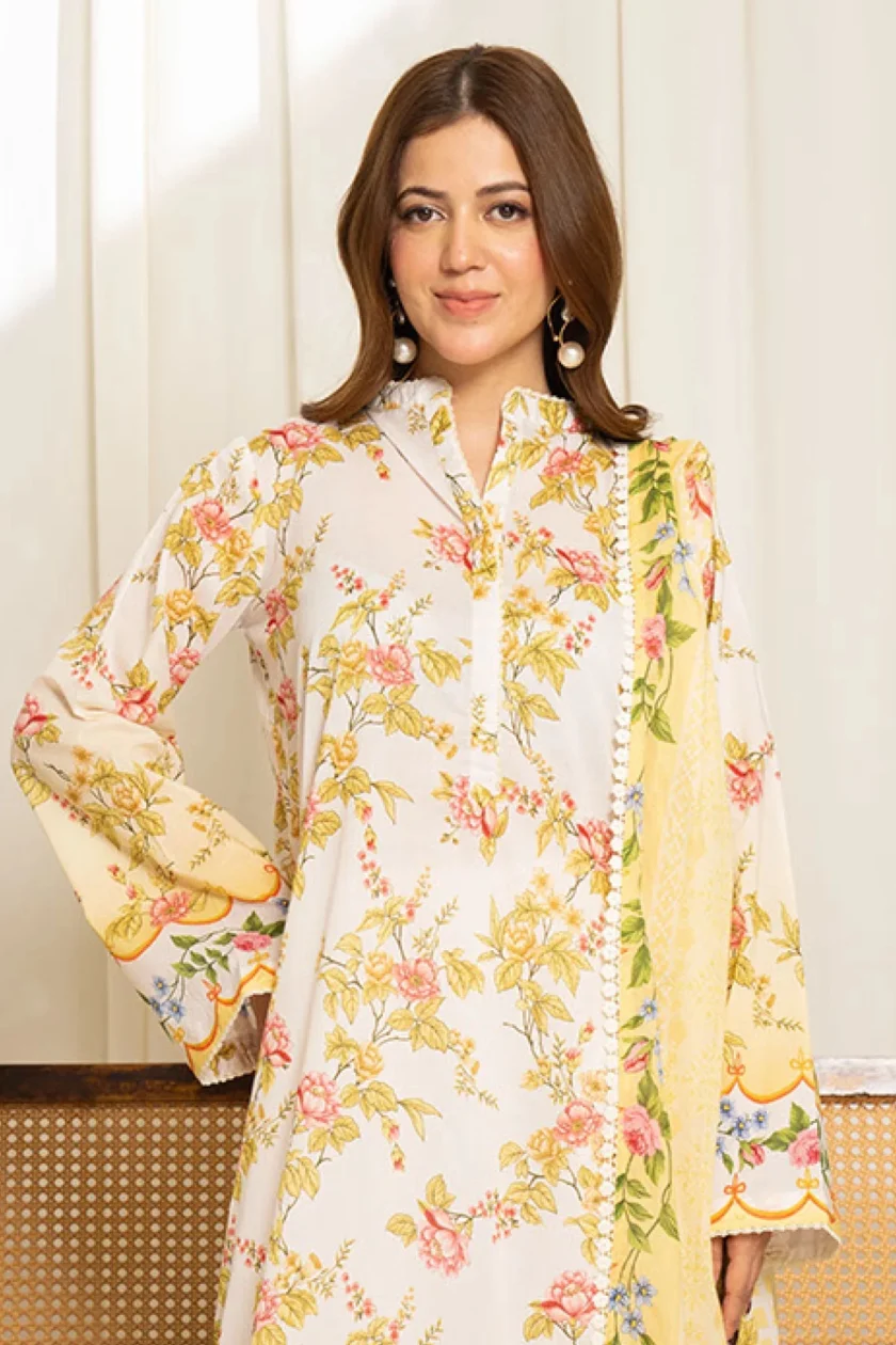 Unstitched 3Pc Printed Lawn Dress Coco Sule 02 - Image 2
