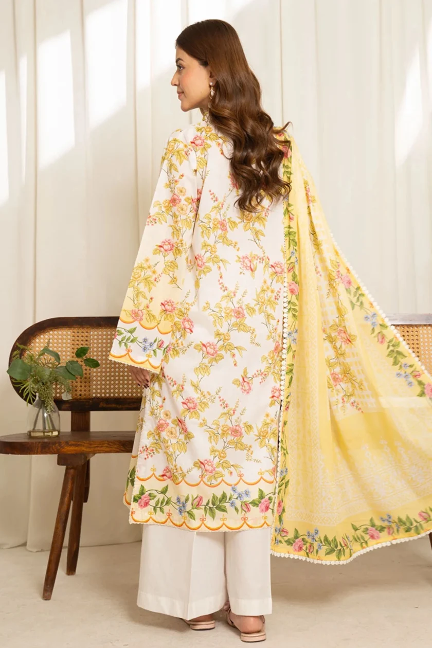 Unstitched 3Pc Printed Lawn Dress Coco Sule 02 - Image 3