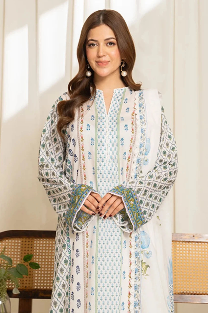 Unstitched 3Pc Printed Lawn Dress Coco Sule 03 - Image 2
