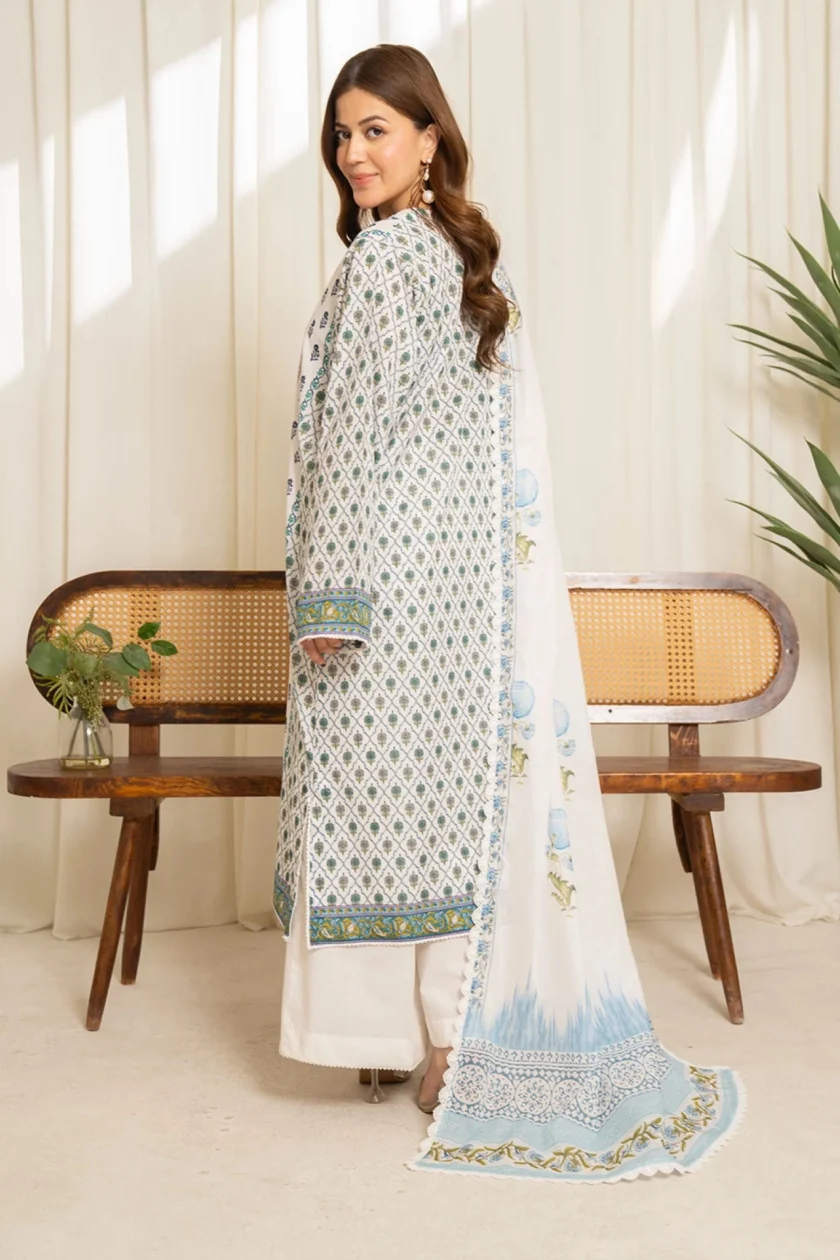 Unstitched 3Pc Printed Lawn Dress Coco Sule 03 - Image 3