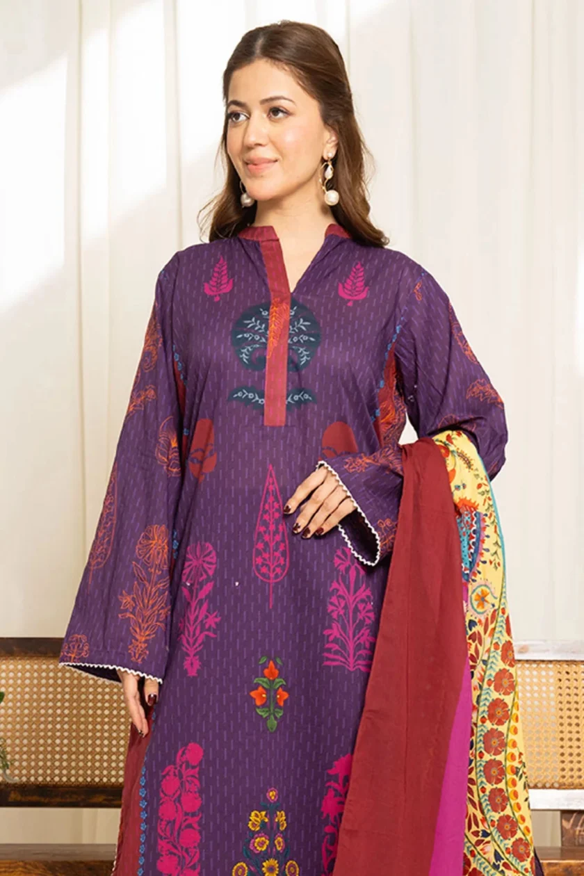 Unstitched 3Pc Printed Lawn Dress Coco Sule 05 - Image 2