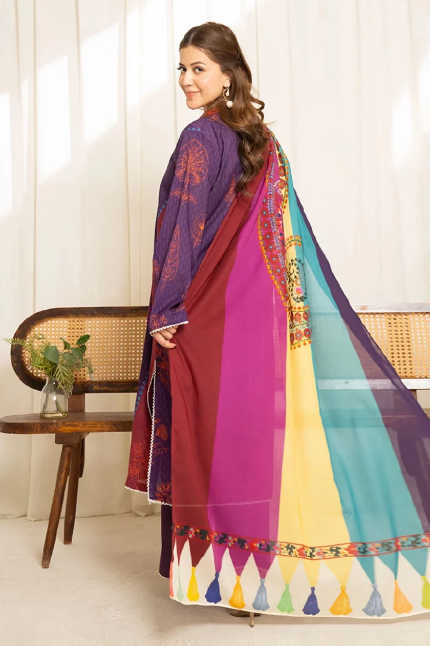 Unstitched 3Pc Printed Lawn Dress Coco Sule 05 - Image 3