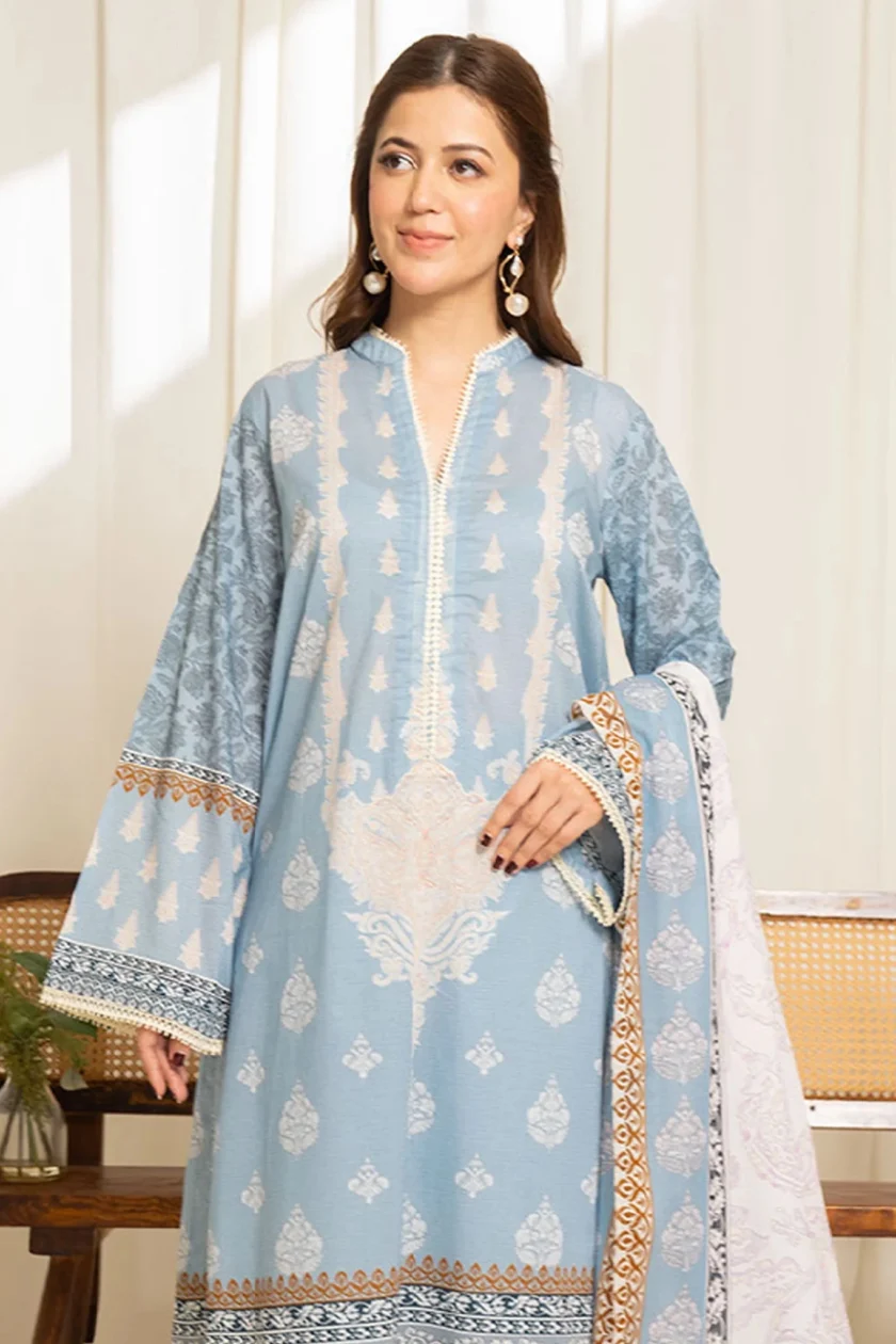 Unstitched 3Pc Printed Lawn Dress Coco Sule 06 - Image 2