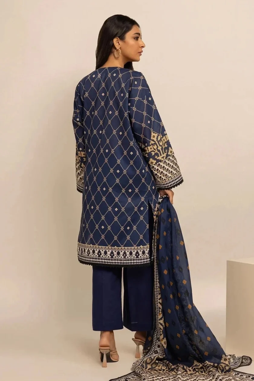 Unstitched 3Pc Printed Lawn Dress By Khaadi ALA231222 - Image 2