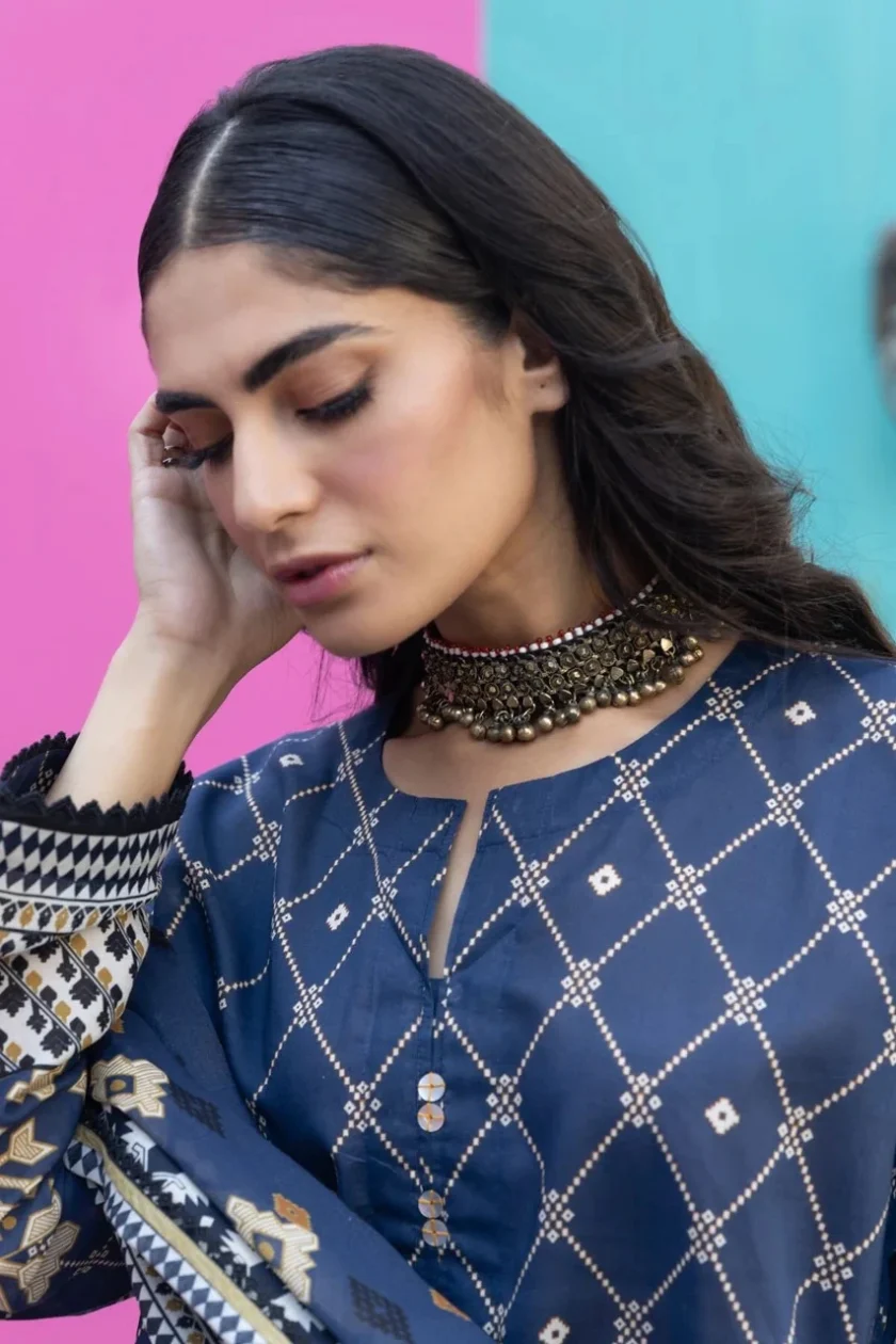 Unstitched 3Pc Printed Lawn Dress By Khaadi ALA231222 - Image 4