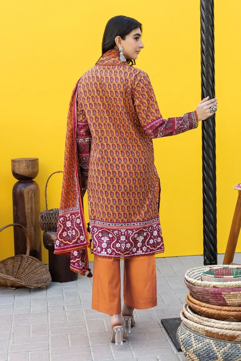 Unstitched 3Pc Printed Lawn Dress By Khaadi ALA231227 - Image 2