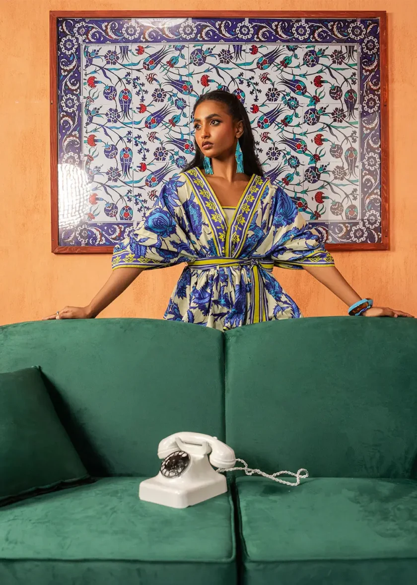 Unstitched 3Pc Printed Lawn Dress By Alkaram FN-19-24 - Image 3