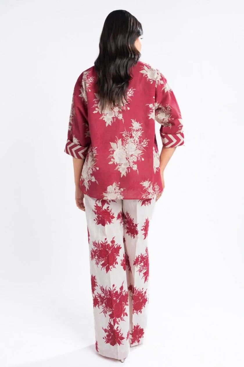 Unstitched 3Pc Printed Lawn Dress By Alkaram PF-27-24 - Image 2