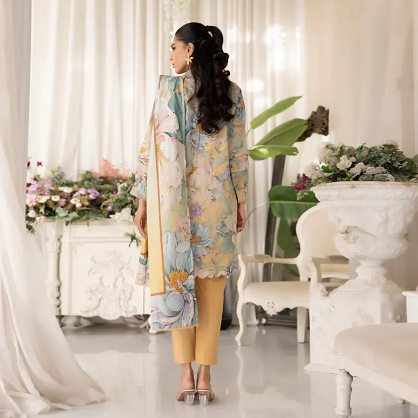 Unstitched 3Pc Printed Lawn Dress By Regalia Salina02 - Image 2