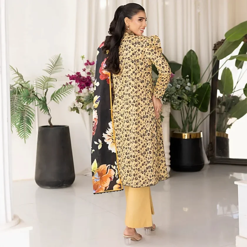 Unstitched 3Pc Printed Lawn Dress By Regalia Salina04 - Image 2