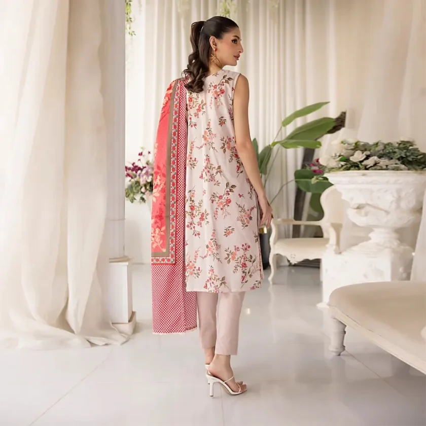 Unstitched 3Pc Printed Lawn Dress By Regalia Salina08 - Image 2