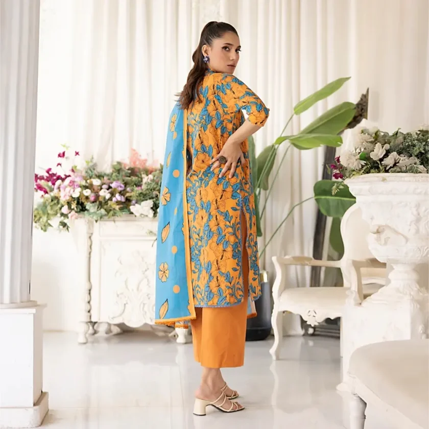Unstitched 3Pc Printed Lawn Dress By Regalia Salina09 - Image 2