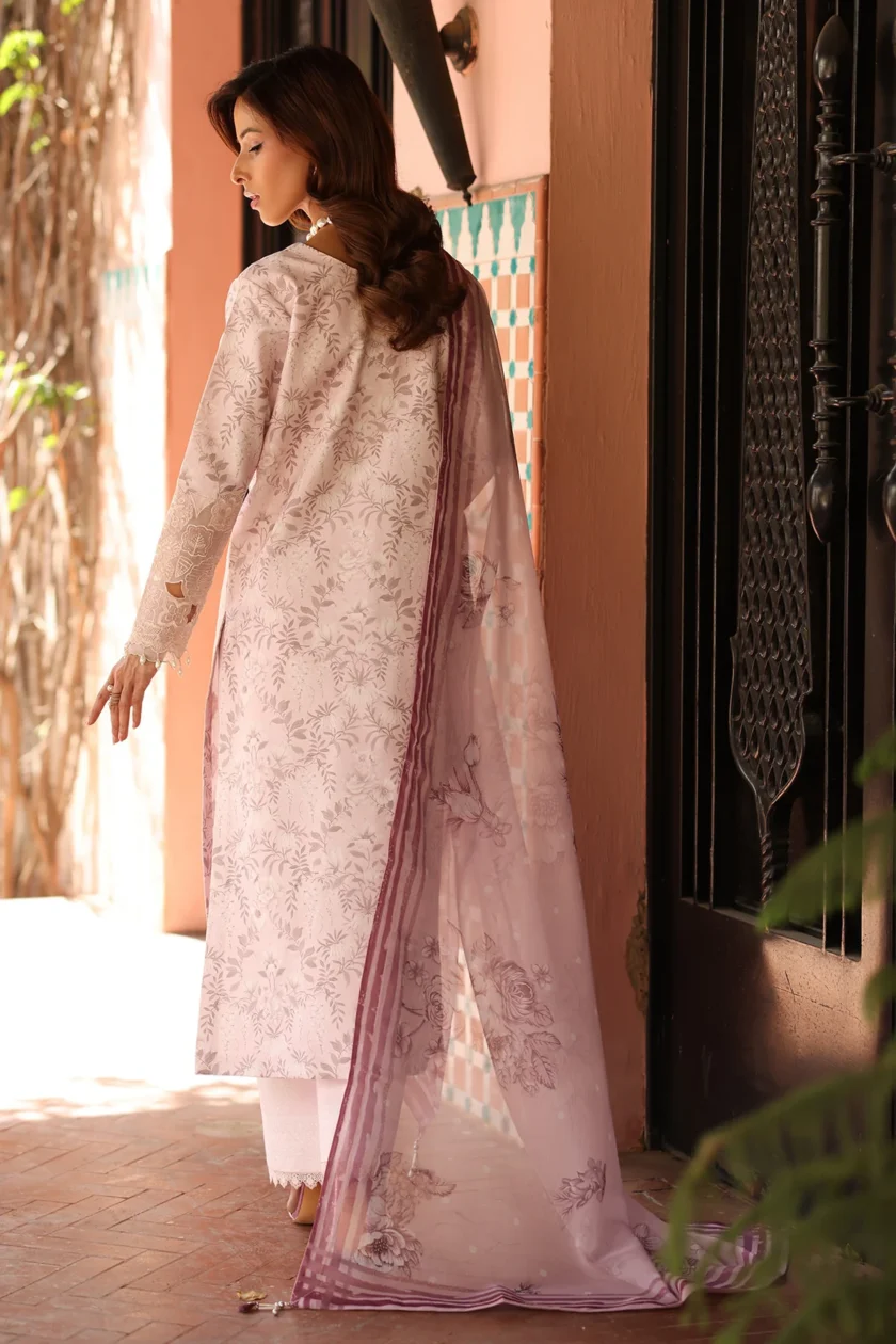 Unstitched 3Pc Printed Embroidered Lawn Dress Alizeh Aruna - Image 2