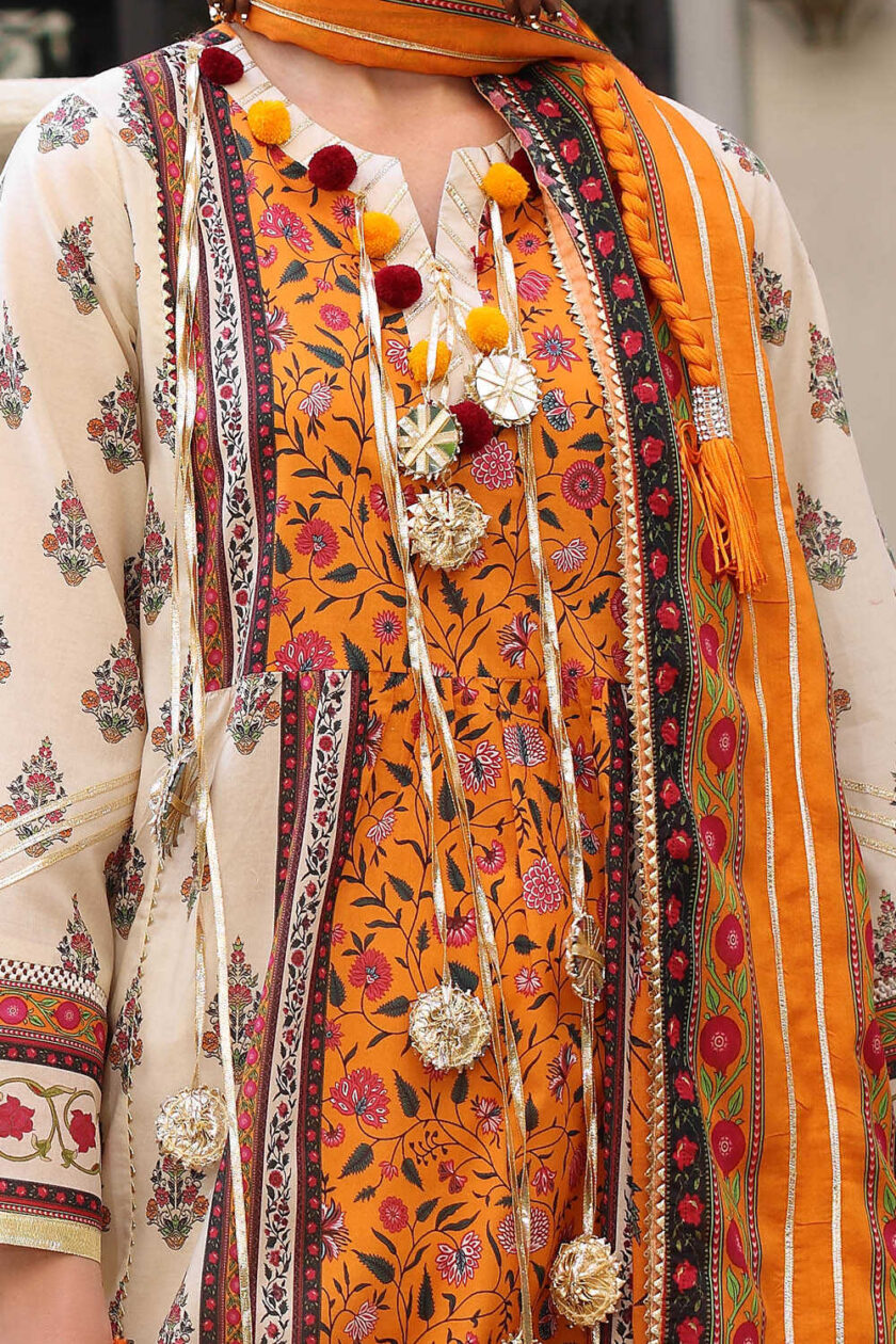 Unstitched 3Pc Printed Lawn Dress by Gul Ahmed CL-52503 - Image 2
