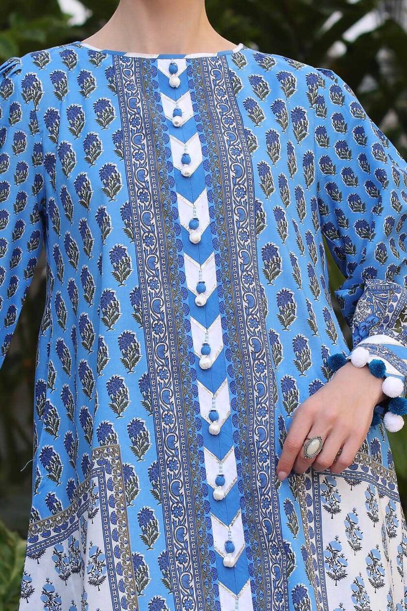 Unstitched 3Pc Printed Lawn Dress by Gul Ahmed CL-52506 - Image 3