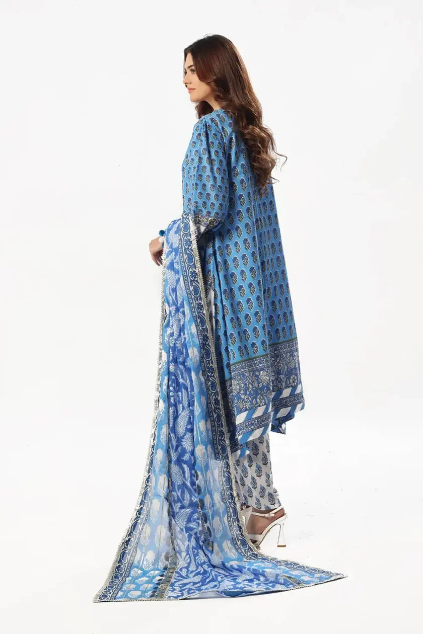 Unstitched 3Pc Printed Lawn Dress by Gul Ahmed CL-52506 - Image 5