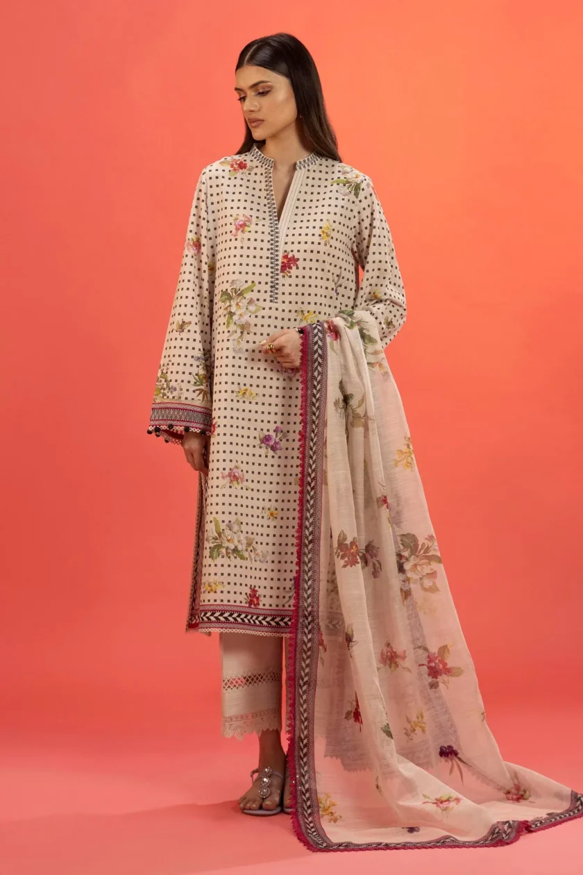 Unstitched 2Pc Brown Lawn Dress by Sana Safinaz H252-008B-3DD