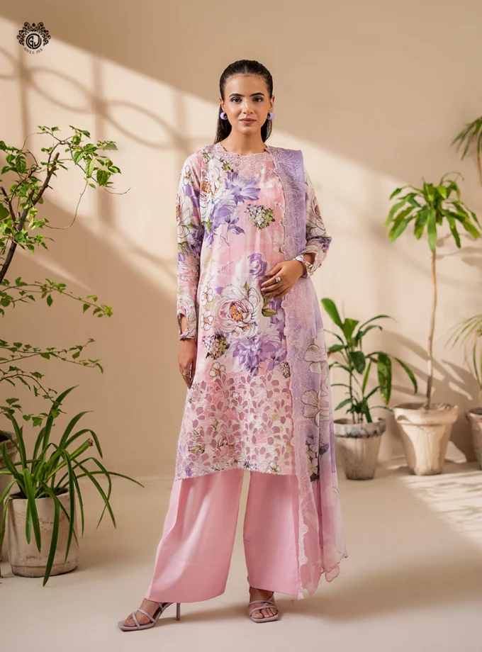 Unstitched 3Pc Printed Embroidered Lawn Dress by GullJee RP155