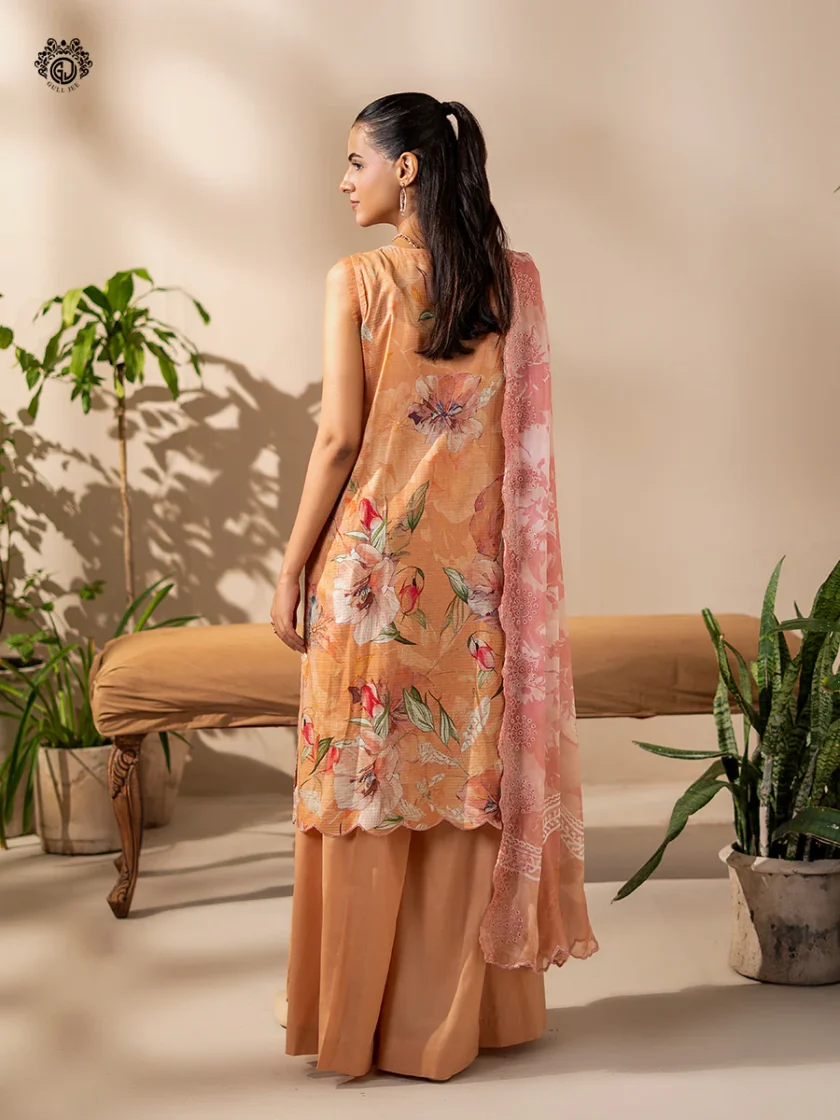 Unstitched 3Pc Printed Embroidered Lawn Dress Rang Pasand by GullJee RP1511 - Image 3