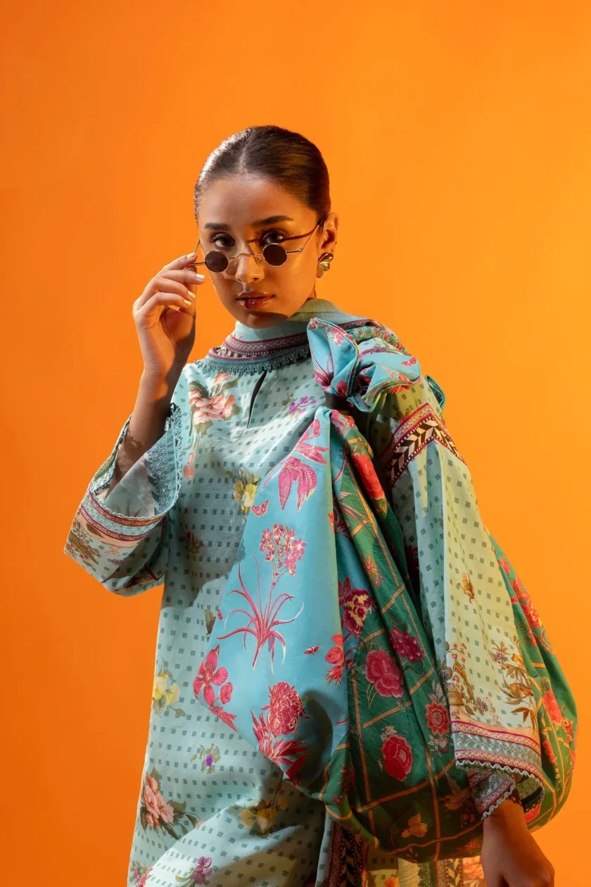 Unstitched 2Pc Lawn Dress by Sana Safinaz H252-008B-3DD - Image 2